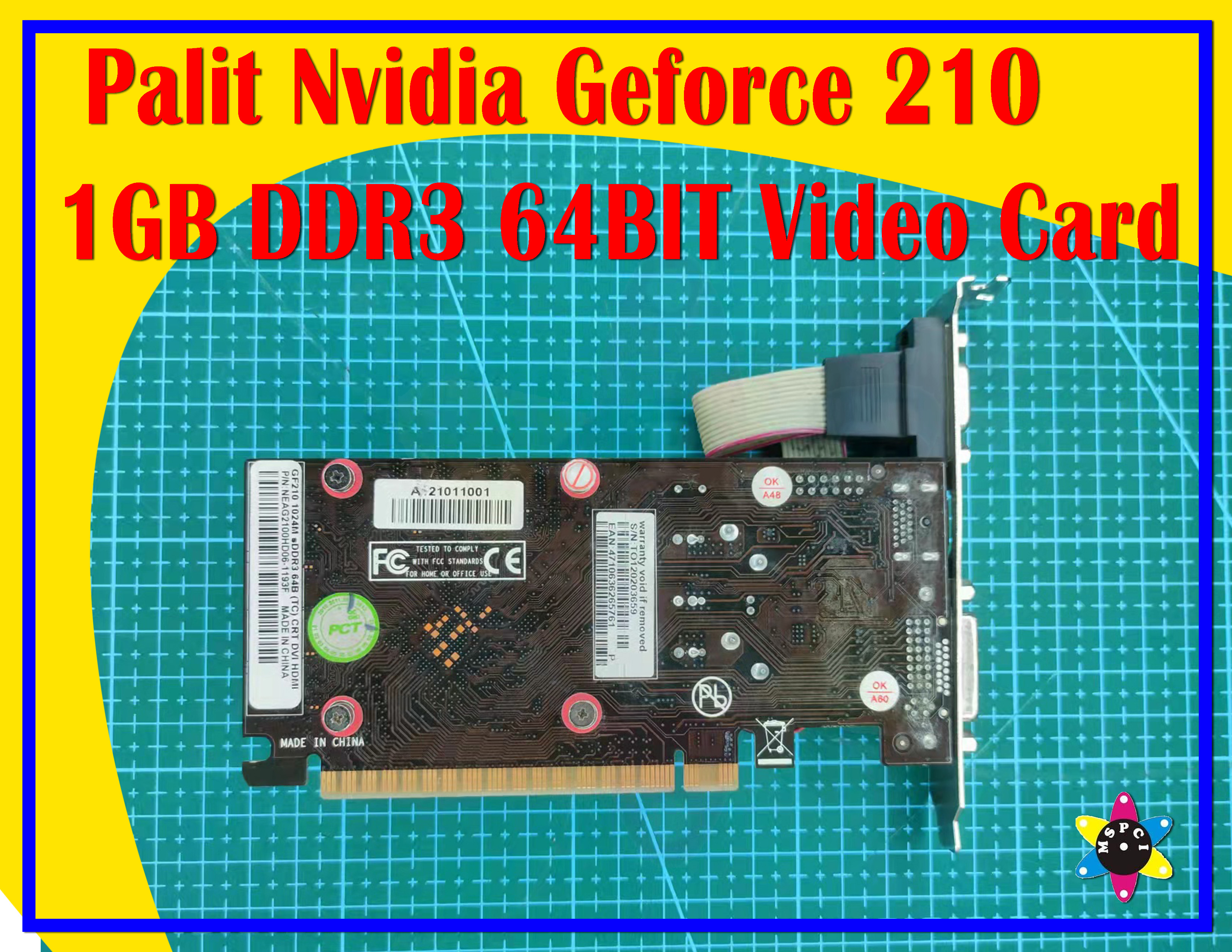 Palit Nvidia Geforce 210 1GB DDR3 64BIT Graphics Card (Used - Main Image