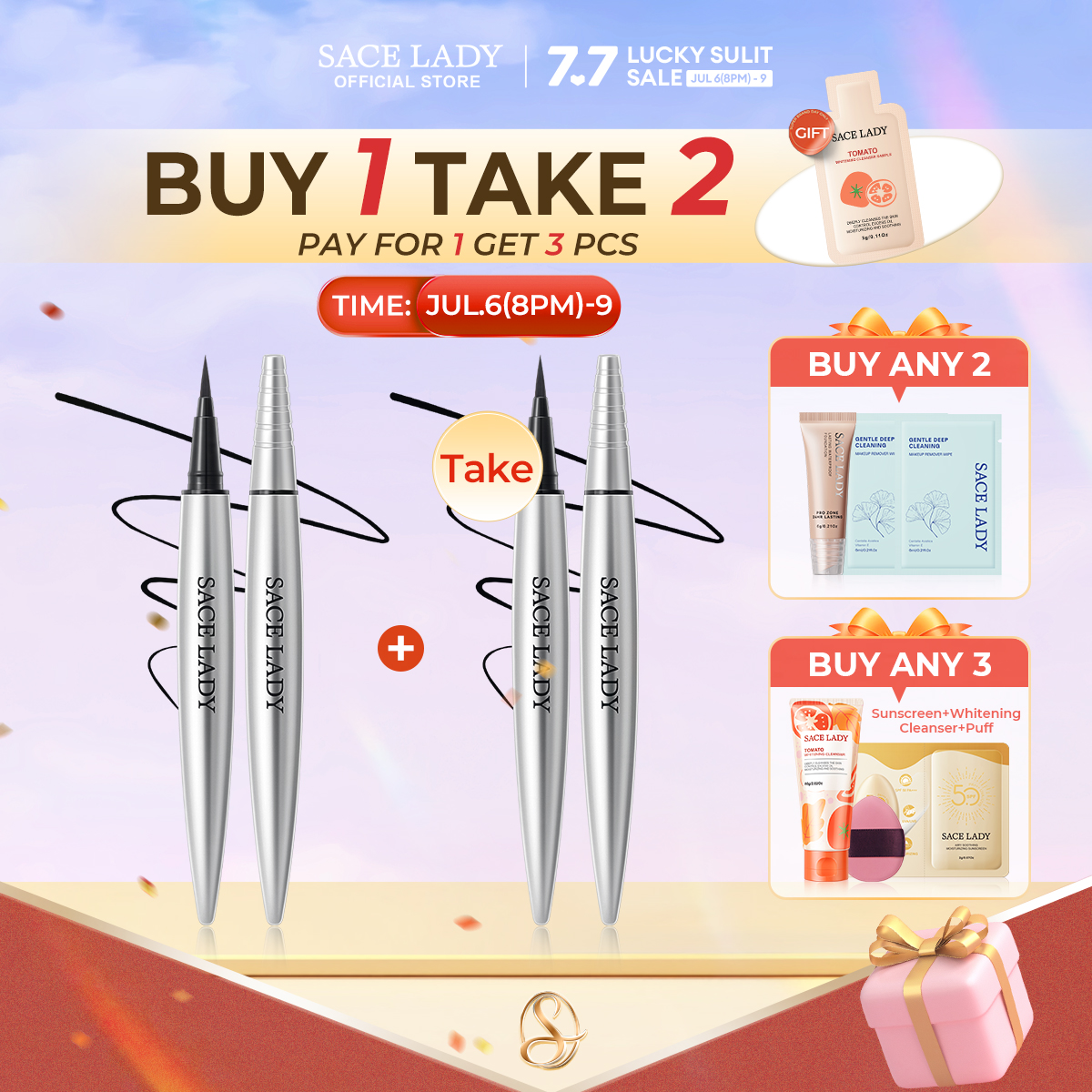 Discount on SACE LADY  shoes - SKU: SACE LADY Eyeliner Waterproof Quickly Dry Smudge-proof Finish Eye Makeup Cosmetic