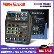 M4 Audio Mixer with Bluetooth/USB/MP3, 48V Phantom Power - [Brand