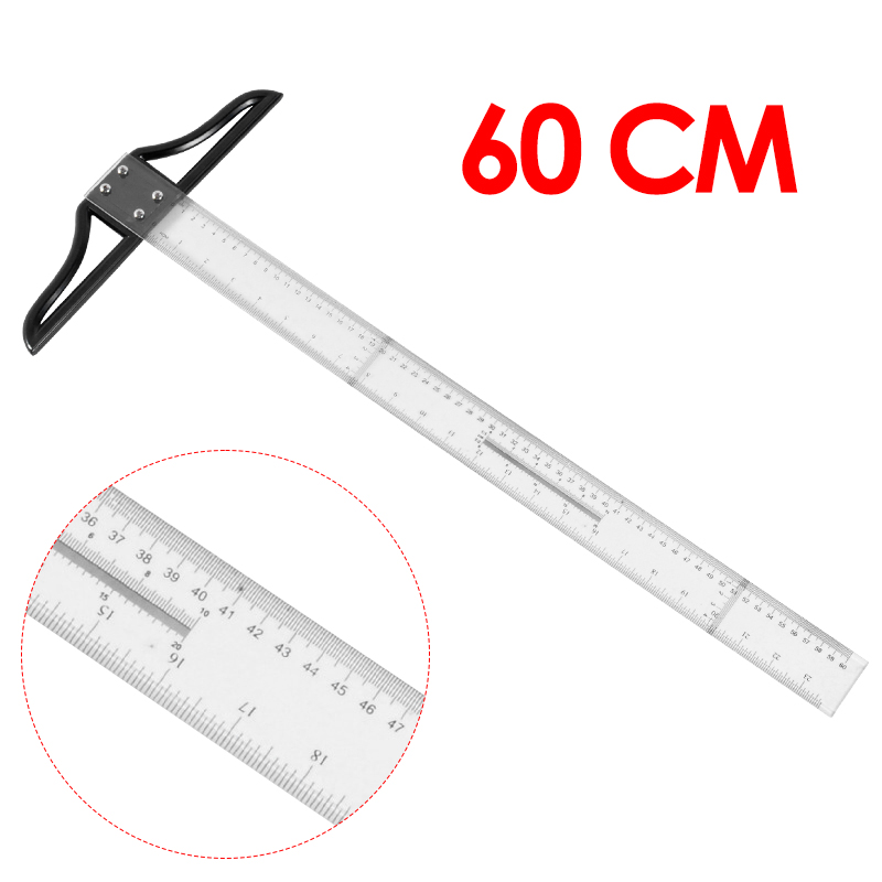 Generic T-Square Plastic Clear T-Ruler For Drafting Layout Work DIY @ Best  Price Online
