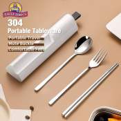 Uncle John 3-in-1 Stainless Steel Cutlery Set with Case