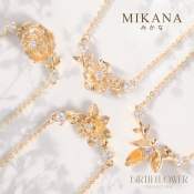 Mikana Birth Flower Pendant Necklace Collection - 18k Gold Plated