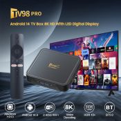 TV98 Pro 8K Android TV Box with Voice Remote Control