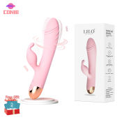 CONIB Waterproof Silicone Vibrator - USB Rechargeable Pink Dildo