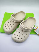 Bone White Unisex Crocs Clogs with Eco-Bag