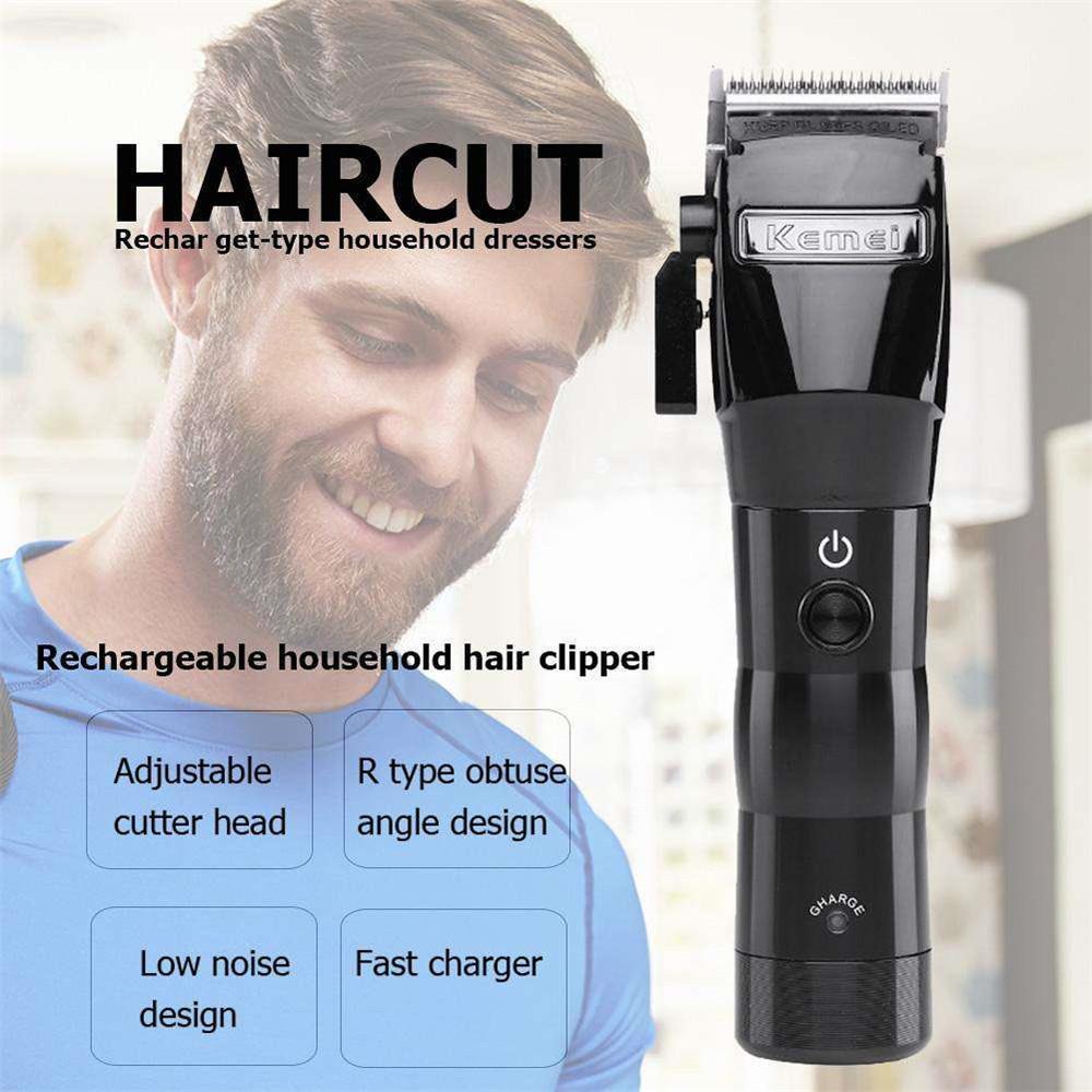 kemei men's electric powerful cordless styling tools hair clipper trimmer