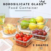 Locking Lid Glass Food Container - Brand Name: PrepEase