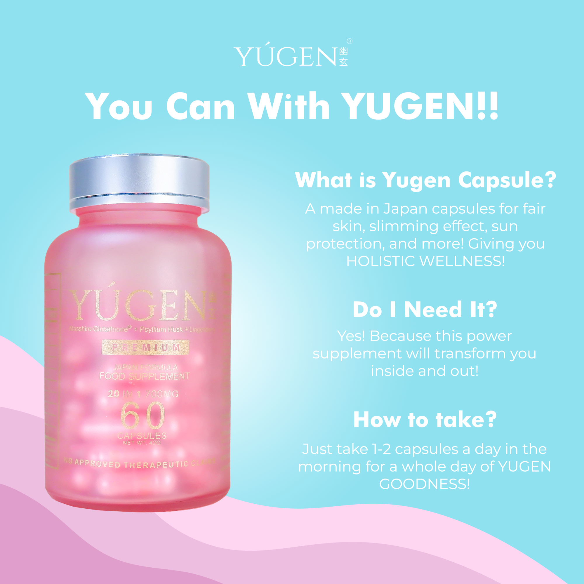 yugen glutathione YUGEN 20 in 1 GLUTATHIONE & SLIMMING CAPSULE