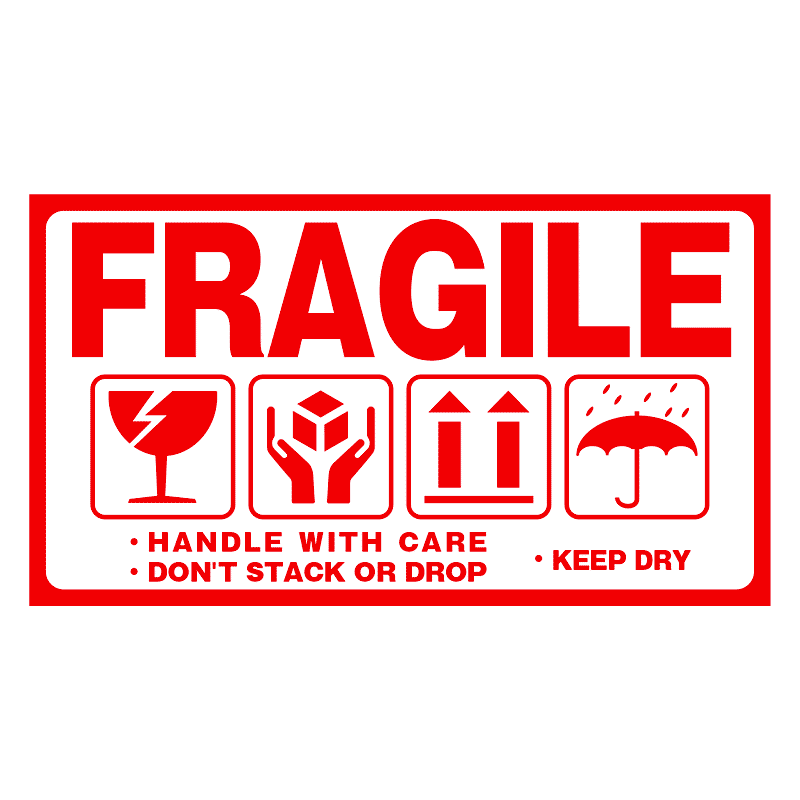 250 Pcs 1000pcs Fragile Stickers Handle With Care Keep Dry Warning Fragile Sticker Lazada Ph