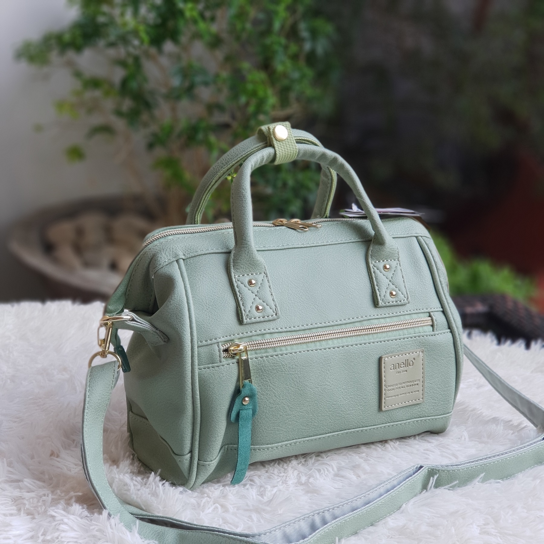 Original A.N.E.L.L.O PU Leather Mini Sling Bag - Mint Green