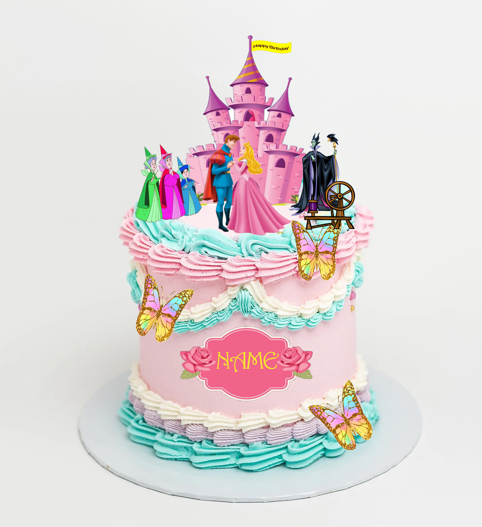 Aurora Sleeping Beauty Cake Topper Princess Cupcake