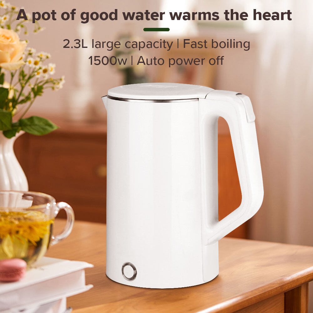  INTASTING Electric Kettle, High Capacity 1.5L 1500W Fast  Heating Double Wall Stainless Steel BPA-Free Auto Shut Off Boil Dry Proof  Kettle Perfect for Tea and Coffee -Black: Home & Kitchen