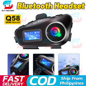 Q58-Max Motorcycle Helmet Bluetooth Intercom for 2 Riders, Waterproof