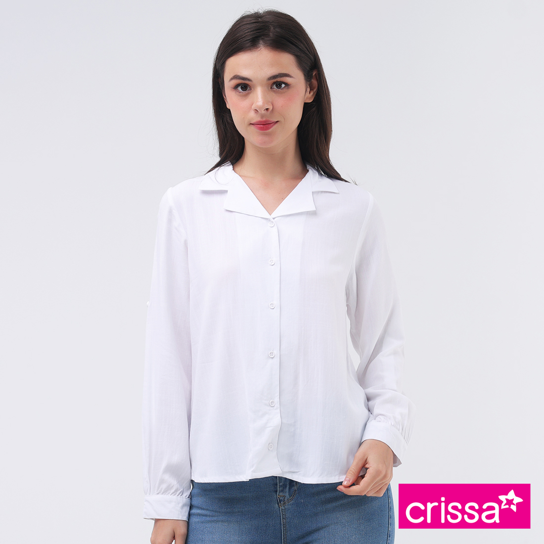 Shop Crissa White Polo Blouses Cheap – Fast Easy Lazada