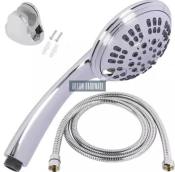 Adjustable Detachable Shower Head Set with Stainless Steel Hose