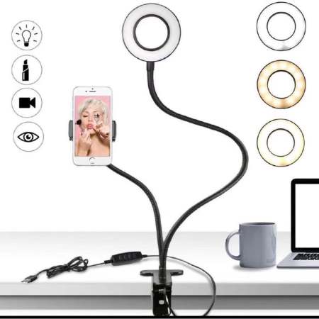 JHC Selfie Ring Light with Phone Holder - LED Lighting