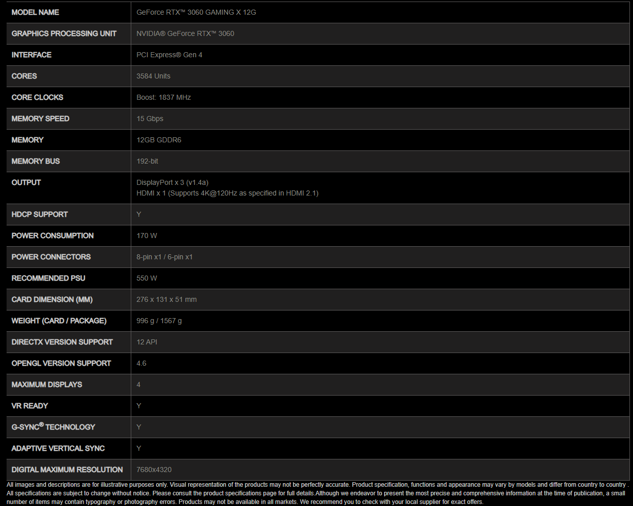 MSI Gaming GeForce RTX 3060 12GB 15 Gbps GDRR6 192-Bit HDMI/DP PCIe 4 Twin-Frozr Torx Fan Ampere RGB OC Graphics Card (RTX 3060 Gaming X 12G)