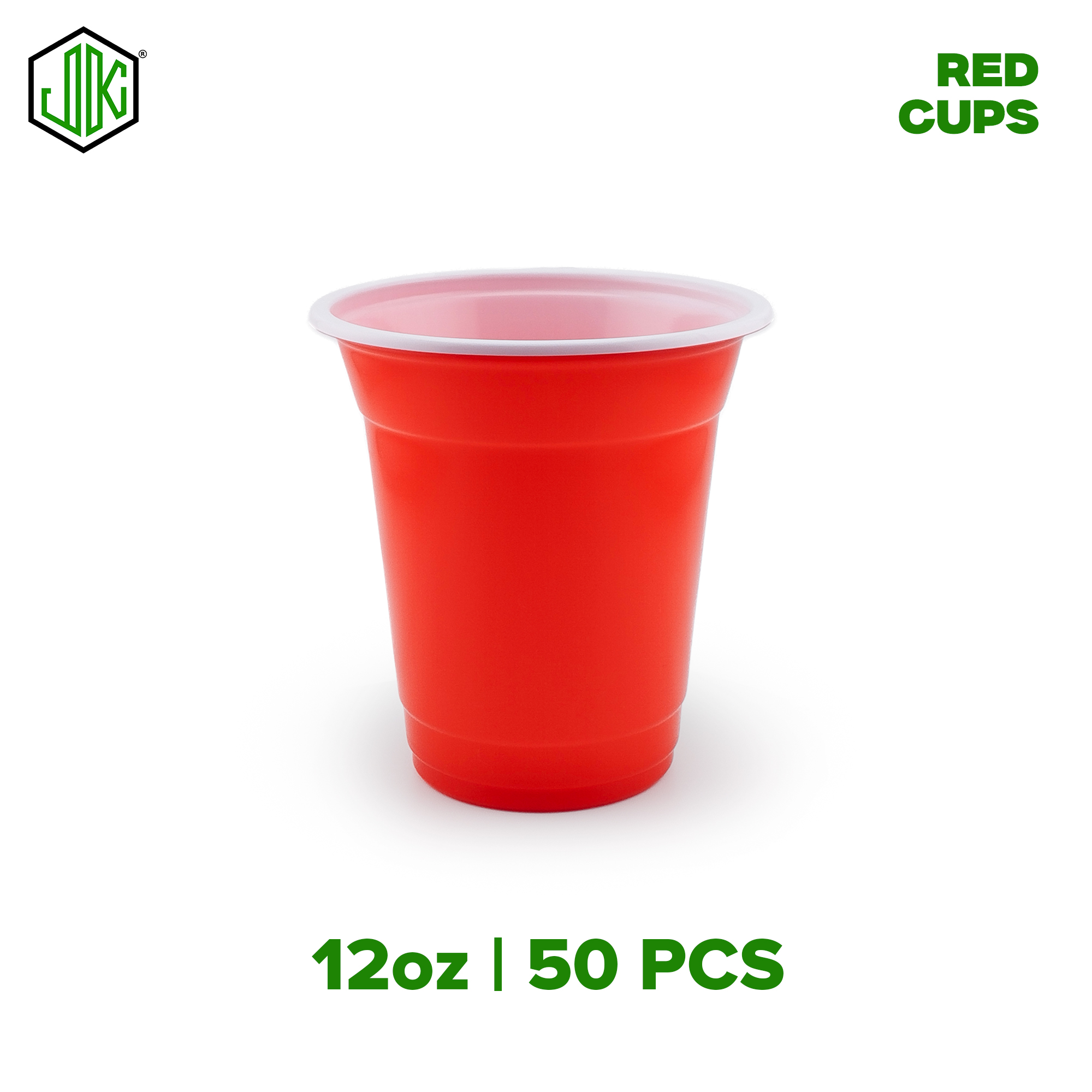 JKM 50pcs Red Cups 12oz For Beer Pong Party Drinking Cup 6 Pack Plastic  Glasses - Lazada | Lazada PH