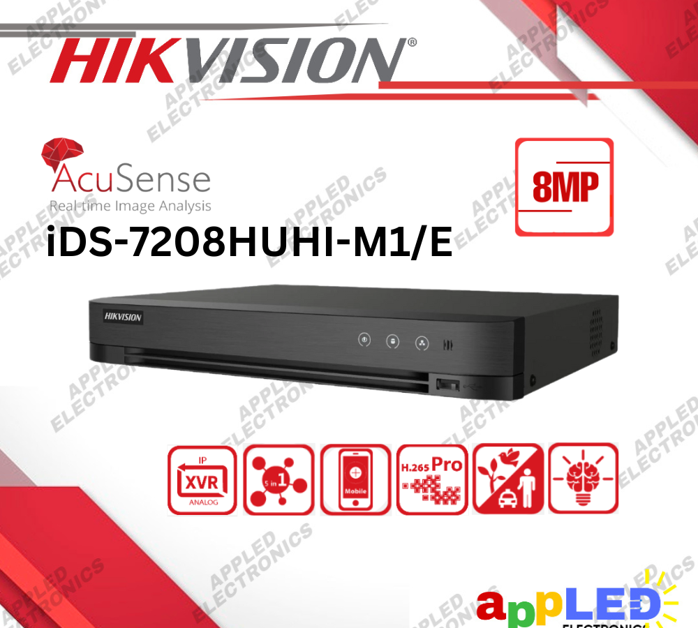 Hikvision iDS-7208HUHI-M1/E Acusense 8CH 8MP H.265 Pro+ DVR with AoC (Audio over Coax) Support Presyo 7,000 Piso*Libreng Shipping