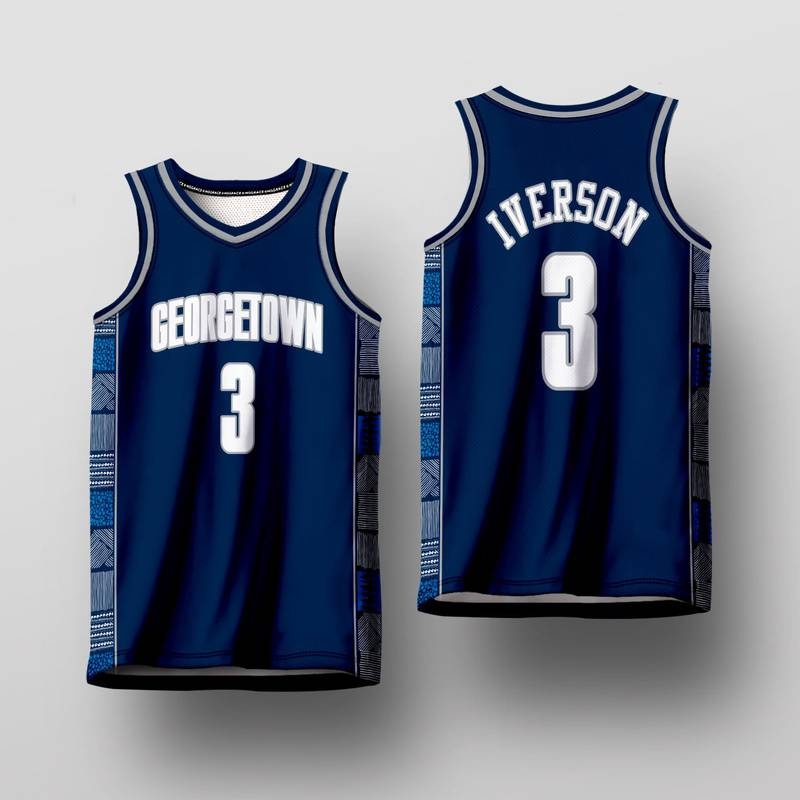 Allen Iverson Georgetown Hoyas HWC Throwback NCAA Swingman Jersey ...