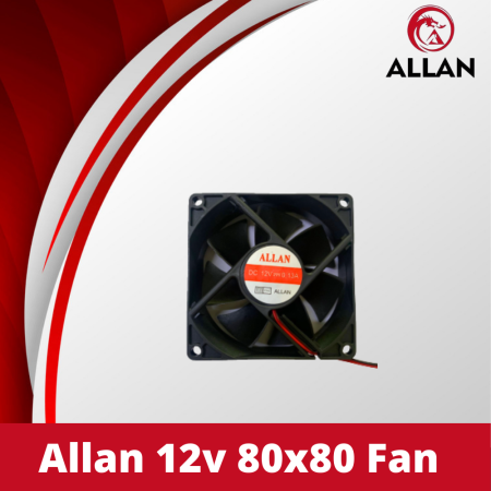 Allan 80mm 12V CPU Cooling Fan for Various Applications