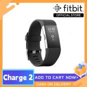 Fitbit Charge 2 Fitness Tracker - Black/Purple/Cyan