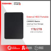 Toshiba Canvio Basics 1TB/2TB Portable USB 3.0 External HDD