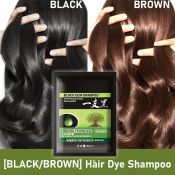 Herbal Hair Color Shampoo - 30ML Black/Brown Dye Solution