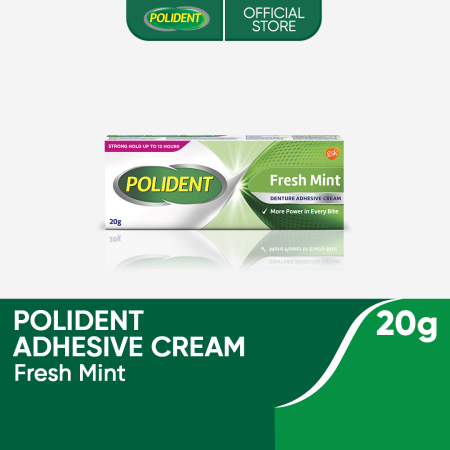 Polident Fresh Mint Denture Adhesive Cream - Strong Hold