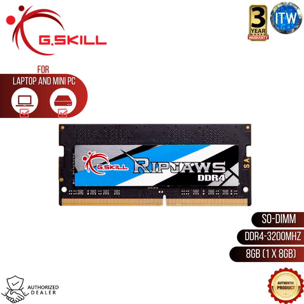 Crucial - DDR4 - module - 8 GB - SO-DIMM 260-pin - 3200 MHz / PC4-25600 -  unbuffered - CT8G4SFRA32A - Laptop Memory 