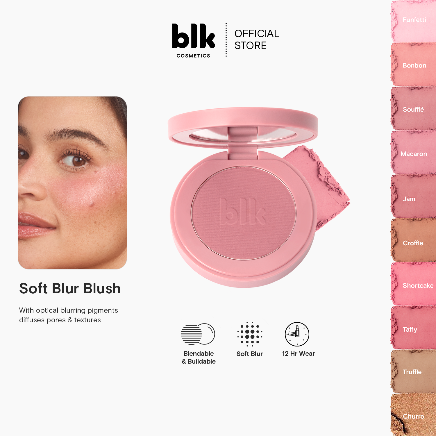 Discount on BLK Cosmetics  shoes - SKU: blk cosmetics soft blur powder blush