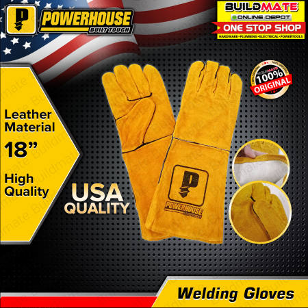 BUILDMATE Heavy Duty Cowhide Welding Gloves, 18" Industrial Powerhouse