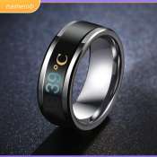 "Smart Temperature Measurement Ring - Stainless Steel Jewelry"
