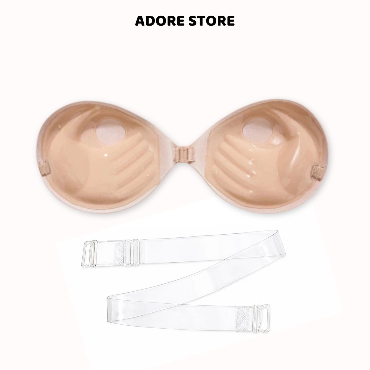 ADORE Bra Palm Shape Pushing Lifting Up Adhesive Bra Breathable Design Anti Drop Reuseable Nonwove - Image 4