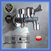 Dual outlet automatic washing machine faucet by Home Essentials