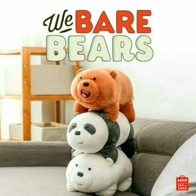 we bare bears stuff toy miniso