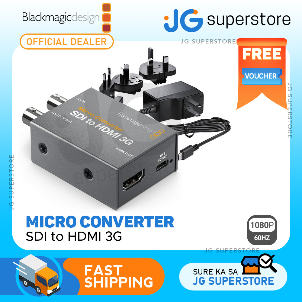 Blackmagic Design Micro Converter HDMI to SDI 3G with Power Supply,  Compact, Rugged Design JG Superstore Lazada PH