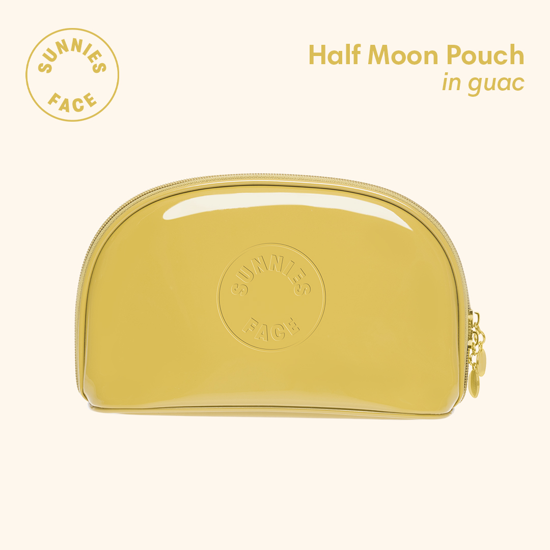 Discount on Sunnies Face  shoes - SKU: Sunnies Face Half Moon Pouch [Makeup Pouch] (Guac)