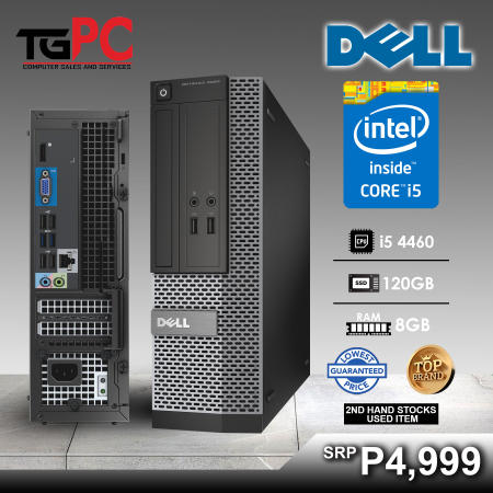 Dell OptiPlex 3020-SFF Intel Core i5-4460 8GB RAM, 120gb SSD, Preloved