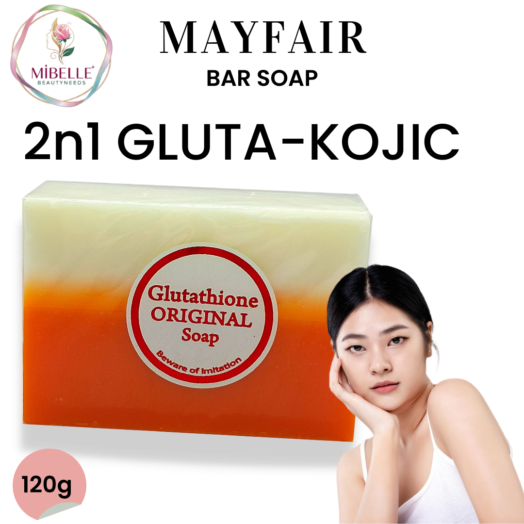 kojic acid & glutathione dual whitening bleaching soap Kojic Acid & Glutathione Dual Brightening Soap – RosaceaebudLB main image 1