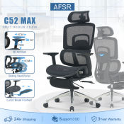 AFSR Ergonomic Gaming Chair with Footrest and Mesh Design