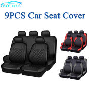 Universal Leather Car Seat Cover Cushion Set, Fully Surrounded