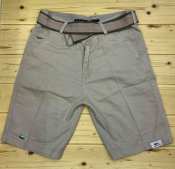 Branded Men's Cargo Shorts with Four Pockets and Belt