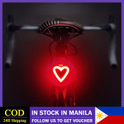 Waterproof LED Bike Tail Light - Heart Shape (Brand: N/A)