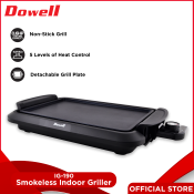 Dowell Electric Griller IGS-190: Portable, Detachable, Non-stick BBQ Gr