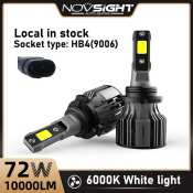 Novsight LED Car Headlight Bulbs - 72W 10000LM 6000