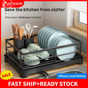 Royalstar Dish Drying Rack with Foldable Design and Drip Tray