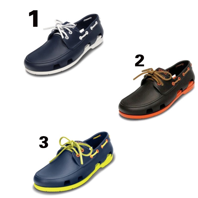 men's beach line boat shoe crocs