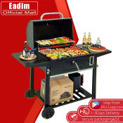 Stainless Steel Large Trolley Mangal Grill for Garden BBQ