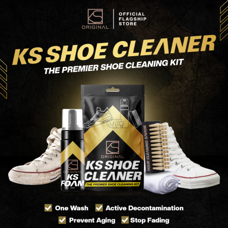 KS Foam Sneakers Dry Cleaning Kit with Sneaker Brush